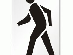 Sablon de podea: grafica de mers pe jos